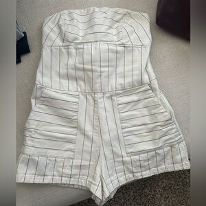 Zara I am Kei denim strapless short romper size L